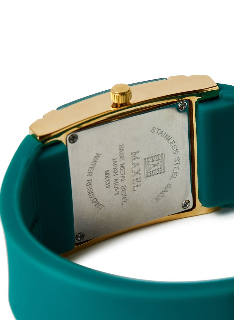 ماكسل ساعة يد كوارتز بعقارب طراز MX629 - قياس 38 مم - لون أخضر - Image 3
