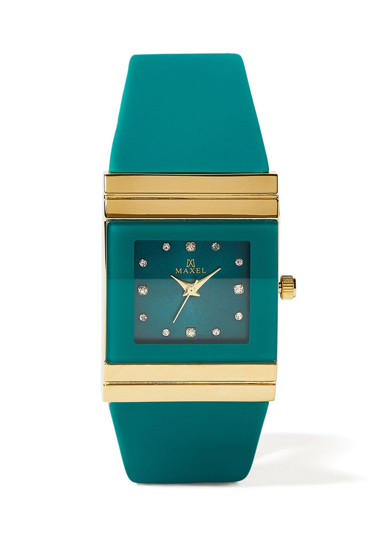 ماكسل ساعة يد كوارتز بعقارب طراز MX629 - قياس 38 مم - لون أخضر - Image 1