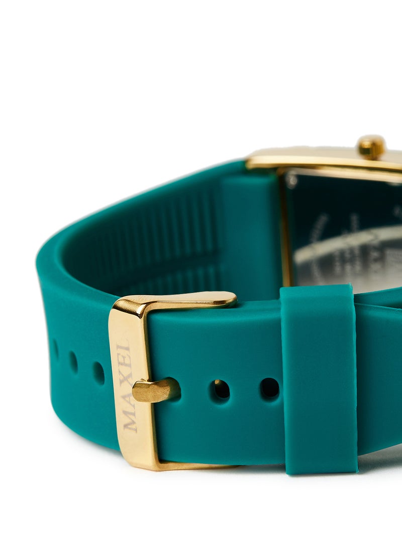 ماكسل ساعة يد كوارتز بعقارب طراز MX629 - قياس 38 مم - لون أخضر - Image 4