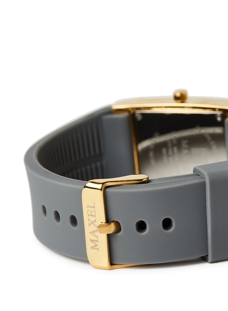 ماكسل ساعة يد كوارتز بعقارب طراز MX628 - قياس 38 مم - لون رمادي - Image 3