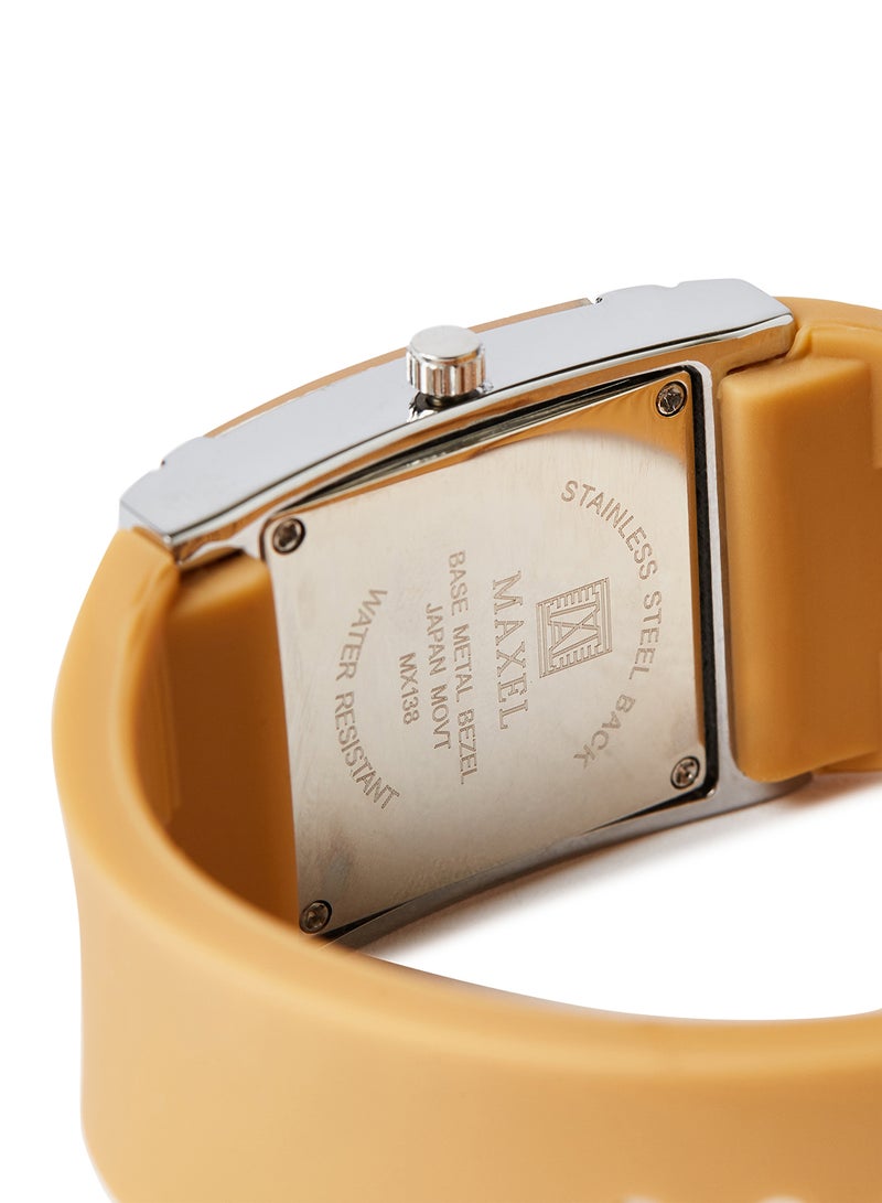 ماكسل ساعة يد كوارتز بعقارب طراز MX634 - قياس 38 مم - لون بني فاتح - Image 4