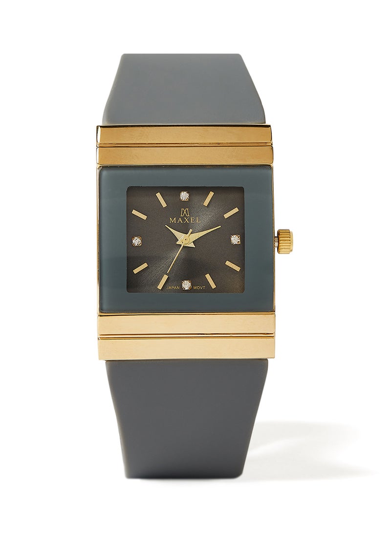 ماكسل ساعة يد كوارتز بعقارب طراز MX643-38 ملم - لون رمادي - Image 1