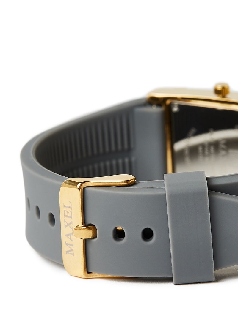 ماكسل ساعة يد كوارتز بعقارب طراز MX643-38 ملم - لون رمادي - Image 3