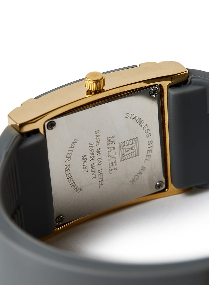 ماكسل ساعة يد كوارتز بعقارب طراز MX643-38 ملم - لون رمادي - Image 4