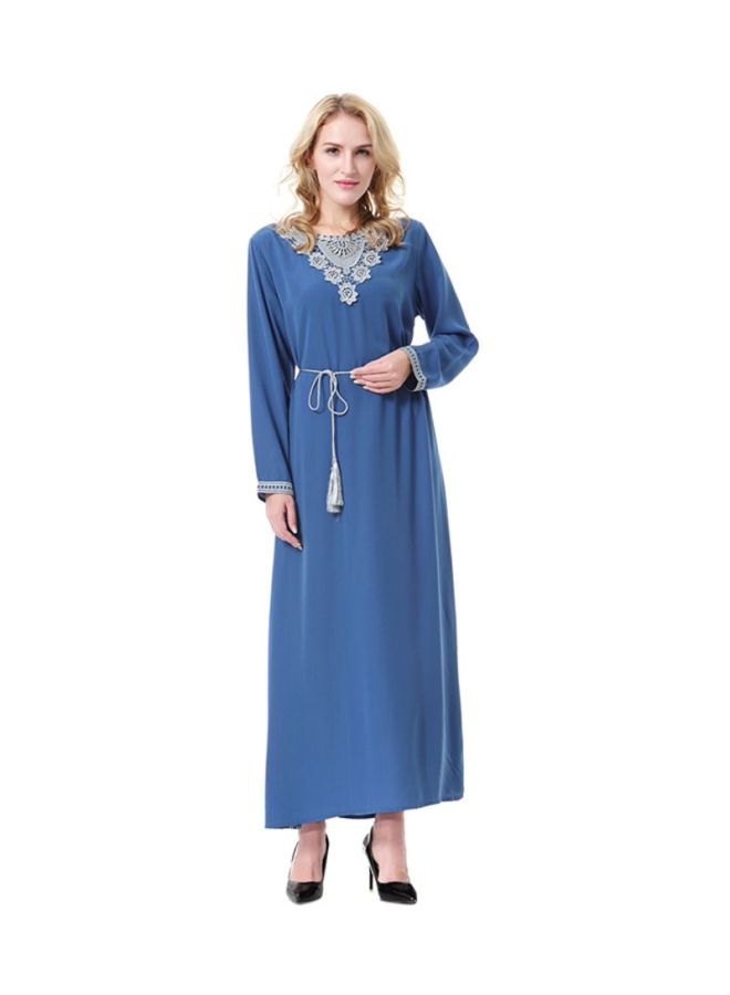 Sharpdo Polyester Maxi Dress Royal Blue  - Image 1