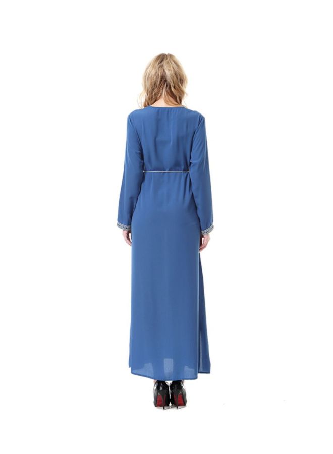 Sharpdo Polyester Maxi Dress Royal Blue  - Image 2