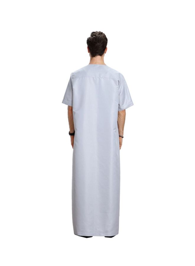 Sharpdo - Polyester Thobe Thawb Kaftan Grey - Image 1