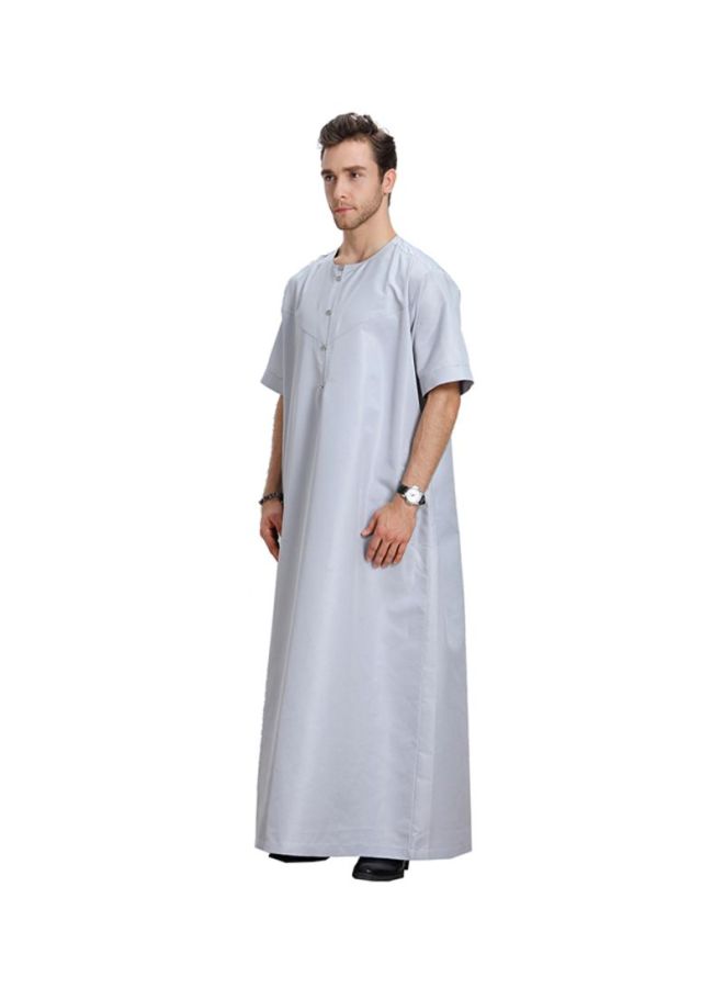 Sharpdo - Polyester Thobe Thawb Kaftan Grey - Image 1