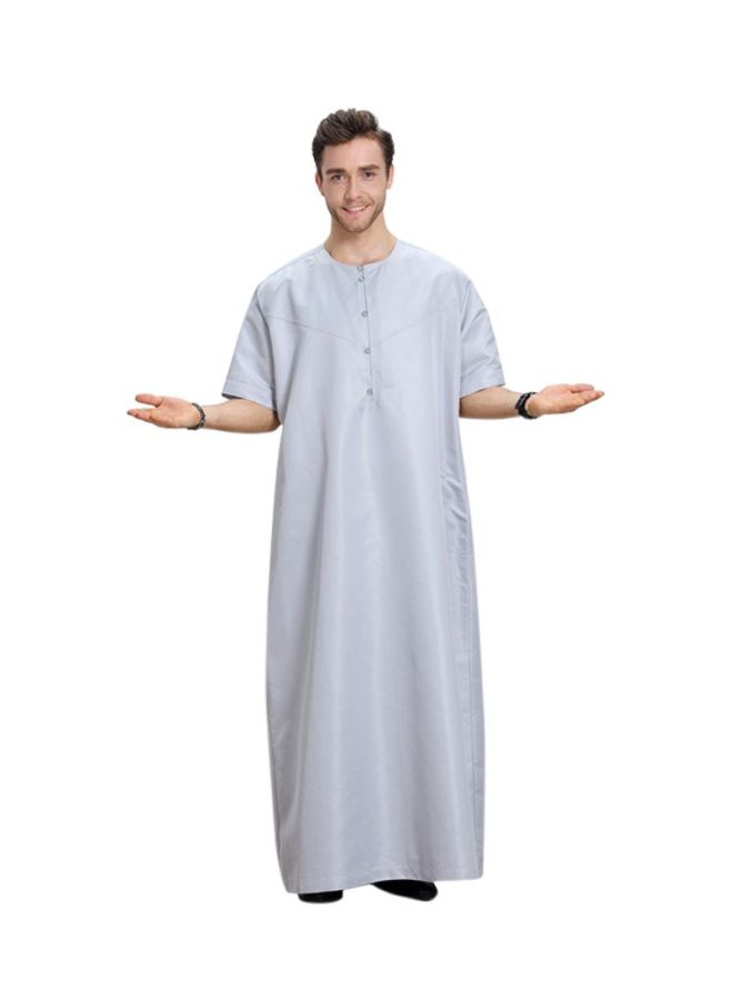 Sharpdo - Polyester Thobe Thawb Kaftan Grey - Image 1