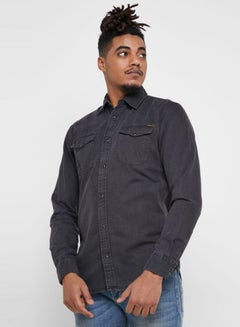 JACK & JONES Collared Neck Sheridan Shirt Black  - Image 1