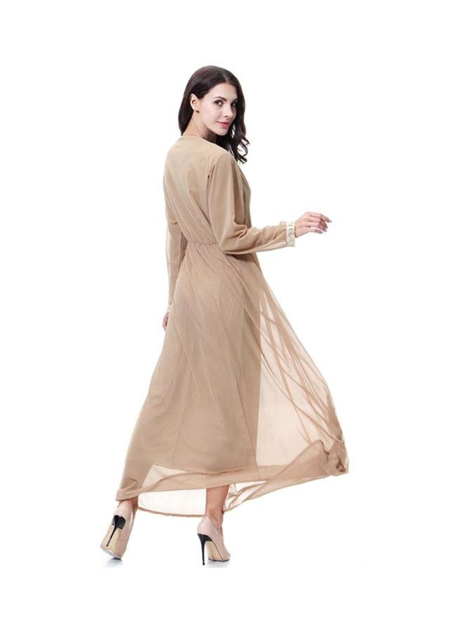 شاربدو فستان من الشيفون برقبة دائرية جملي - Image 2