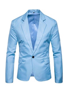 OUTAD Fashion Corduroy Blazer Light Blue  - Image 1
