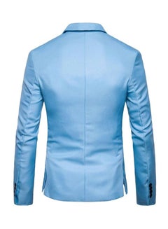 OUTAD Fashion Corduroy Blazer Light Blue  - Image 2
