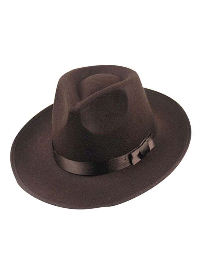 Bluelans Wide Brim Fedora Panama Hat Coffee  - Image 2
