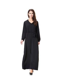 V-Neck Maxi Abaya Black