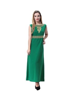 Round Neck Maxi Dress Green