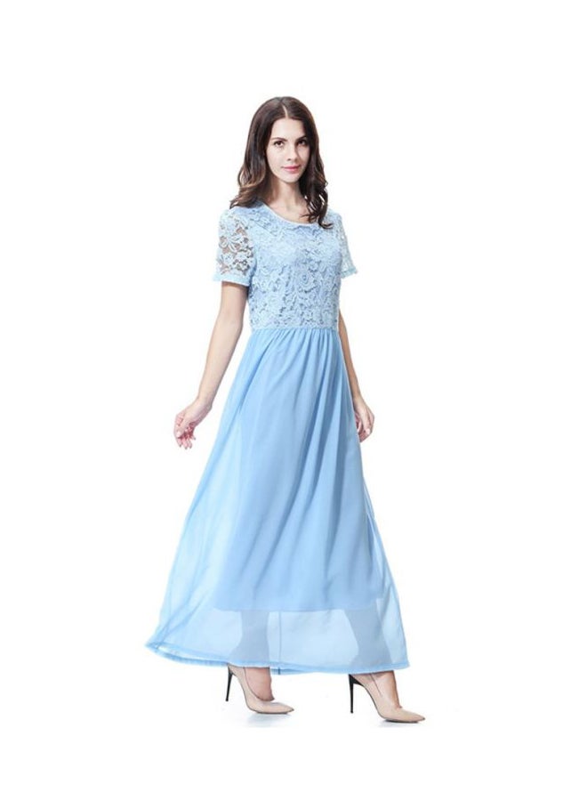 شاربدو فستان كاجوال من الشيفون أزرق سماوي - Image 3