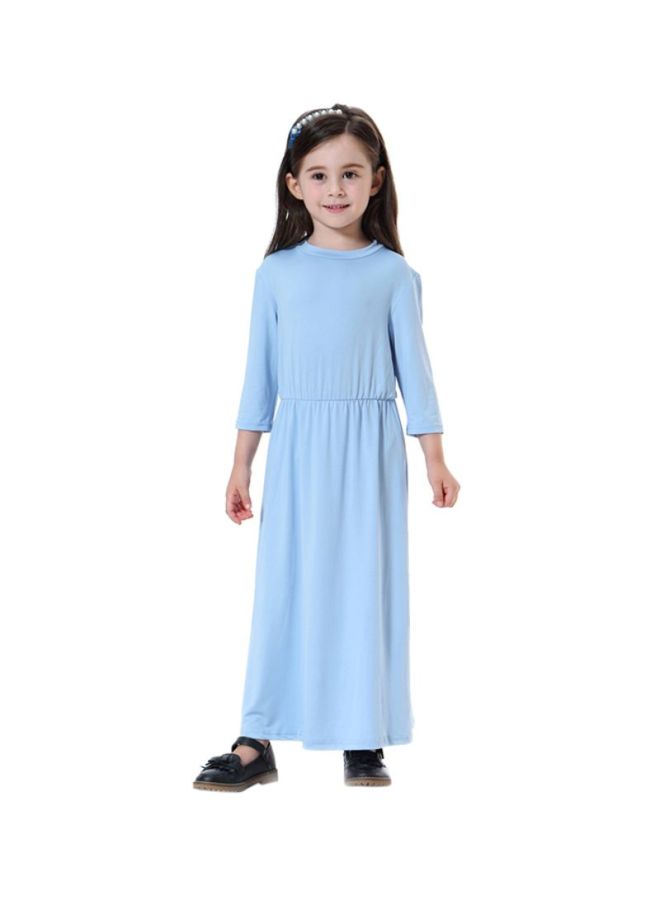 Sharpdo Round Neck Maxi Dress Sky Blue  - Image 1