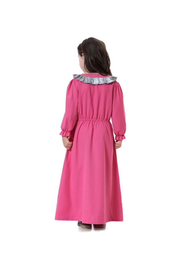Sharpdo V-Neck Maxi Dress Pink/Silver - Image 2