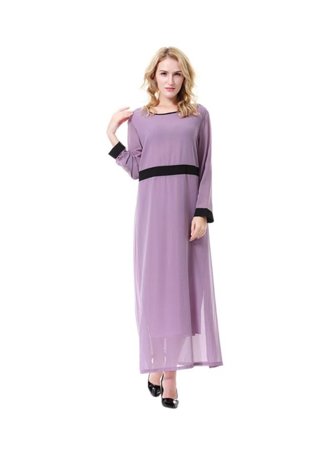 شاربدو فستان برقبة دائرية لافندر/ أسود - Image 1