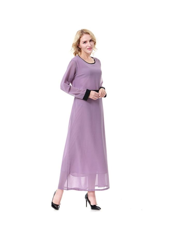 شاربدو فستان برقبة دائرية لافندر/ أسود - Image 3