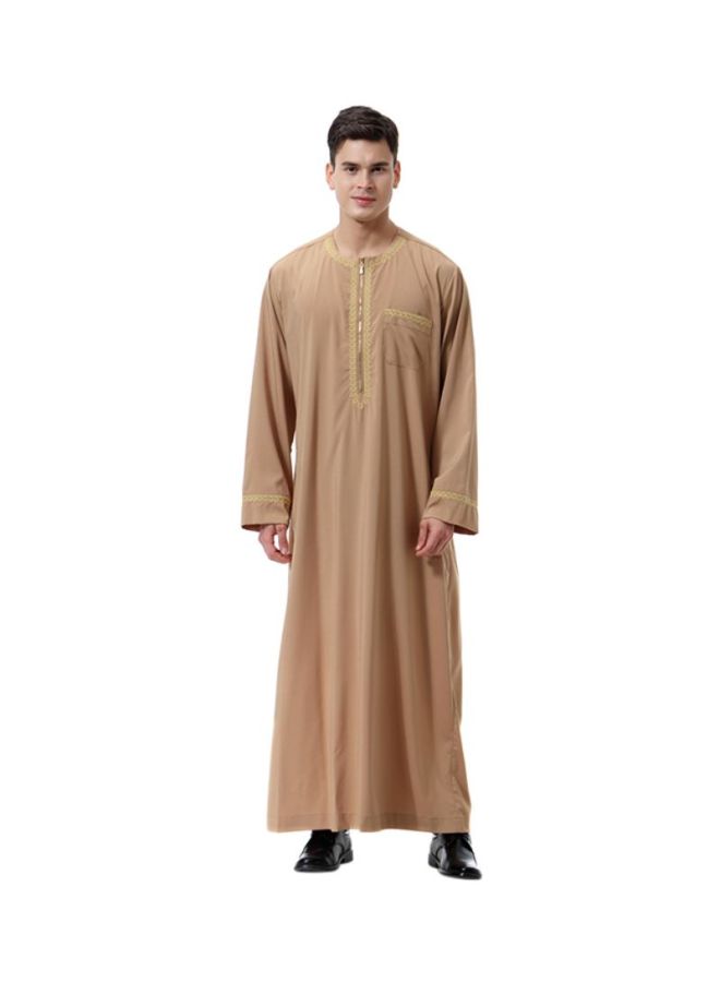 شاربدو قفطان برقبة مستديرة جملي - Image 1