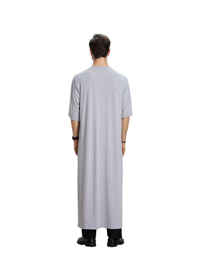 شاربدو قفطان برقبة مستديرة رمادي - Image 2