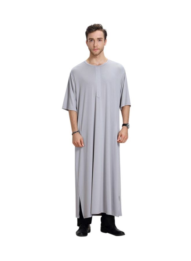 شاربدو قفطان برقبة مستديرة رمادي - Image 1