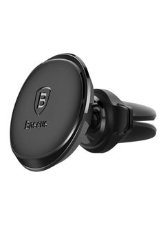 360 Degree Rotation Magnetic Air Vent Car Mobile Mount With Cable Clip Holder Black