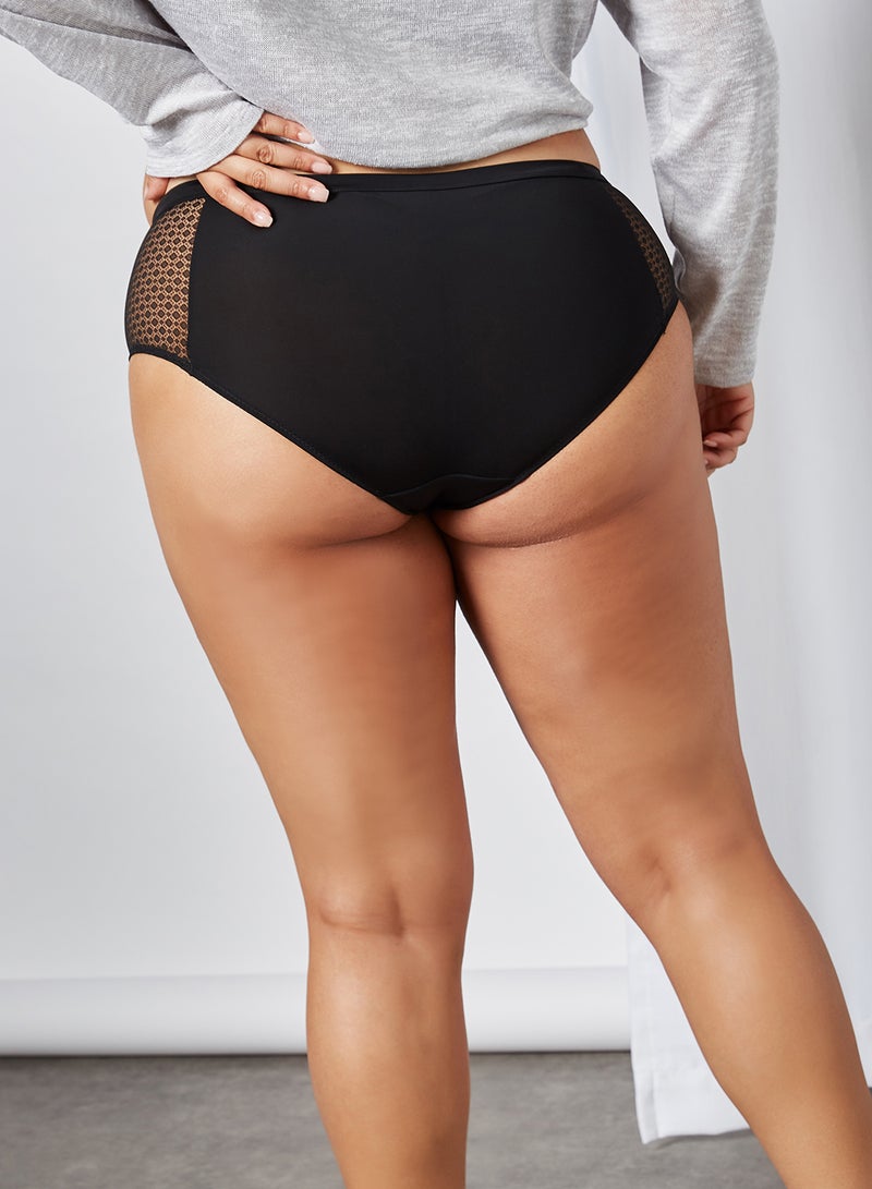 PARFAIT - Lace Trim Hipster Briefs Black - Image 1