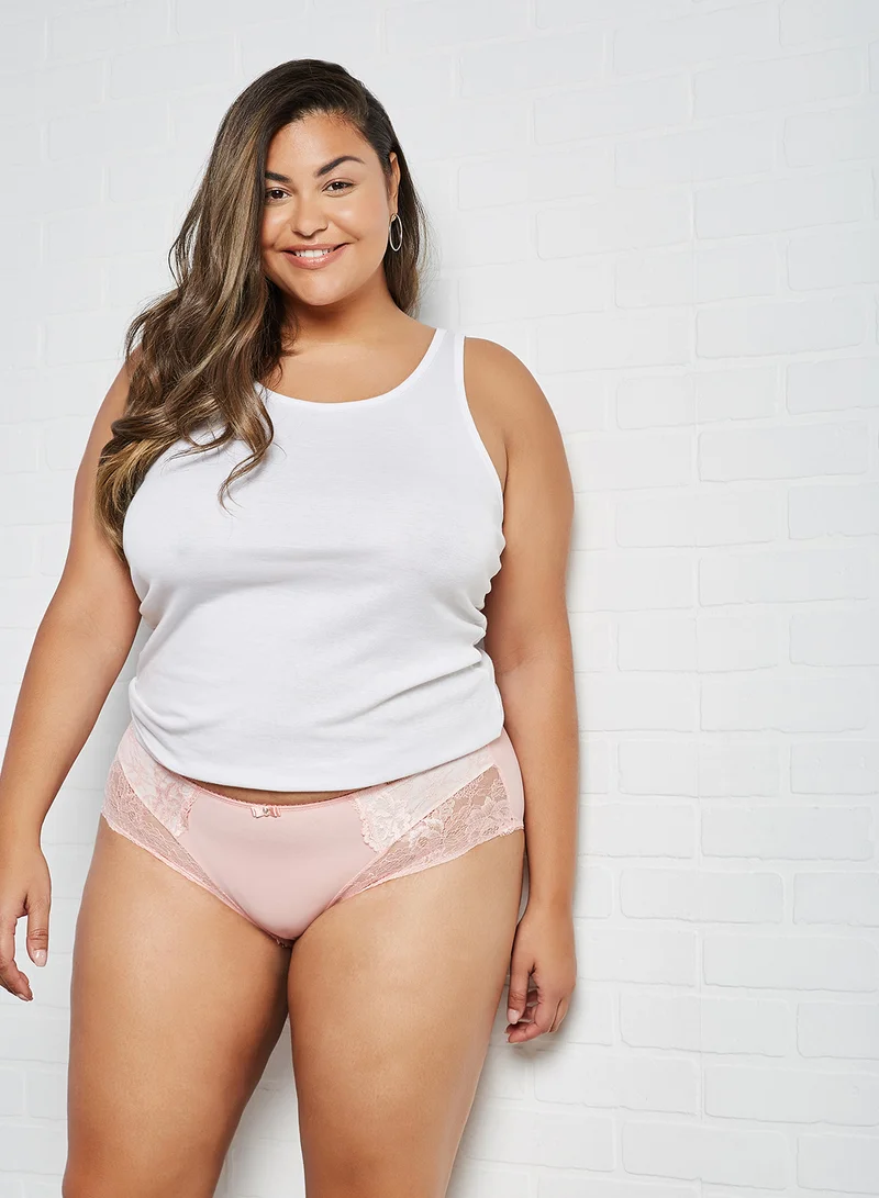 PARFAIT Lace Trim Hipster Briefs Pink Parfait