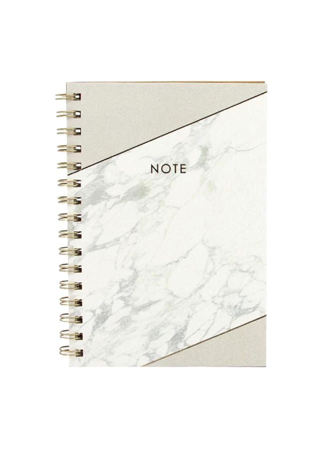 A5 Hard Cover Lined Notebook White
