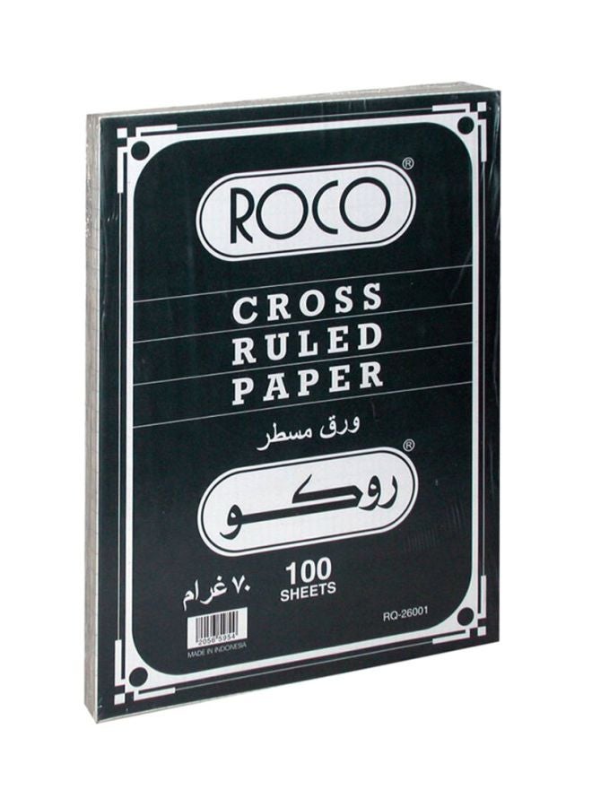 ROCO 100-Sheet Crossruled Planning Pad Black