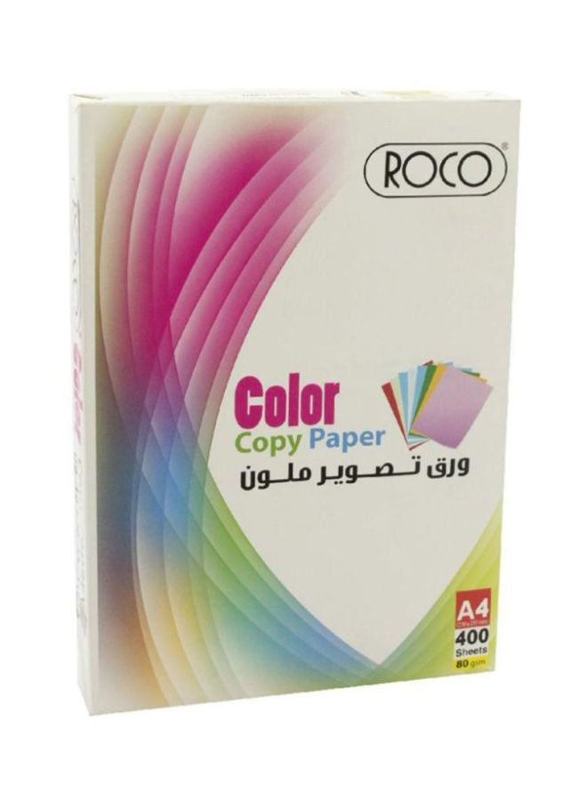 روكو ورق طباعة ملون مقاس A4 مكون من 400 ورقة