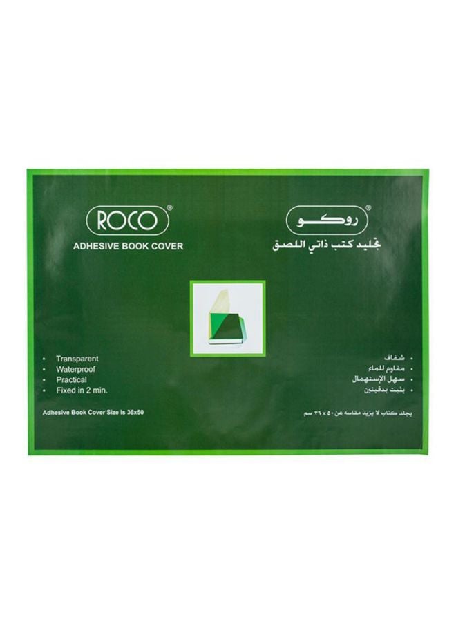 ROCO Plain Sheet Book Cover Green/White