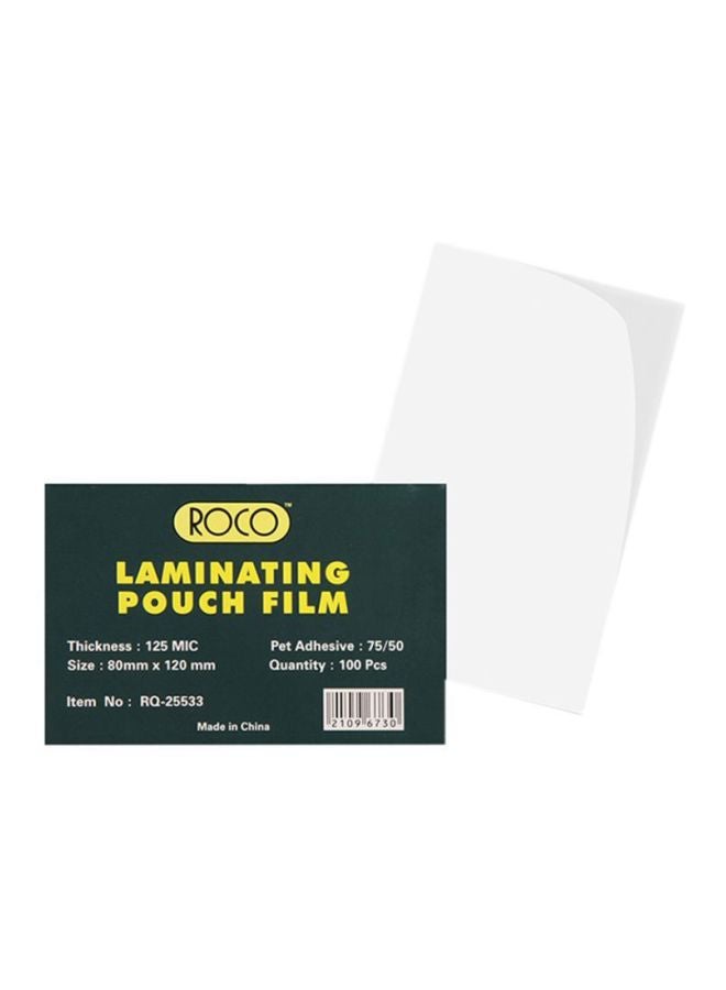 روكو طقم ورق تغليف حراري مكون من 100 قطعة شفاف