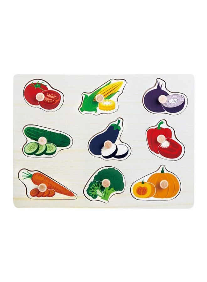 روكو مجموعة النشاطات التعليمية من البازل الخشبي (صورة الخضار) متعدد الألوان