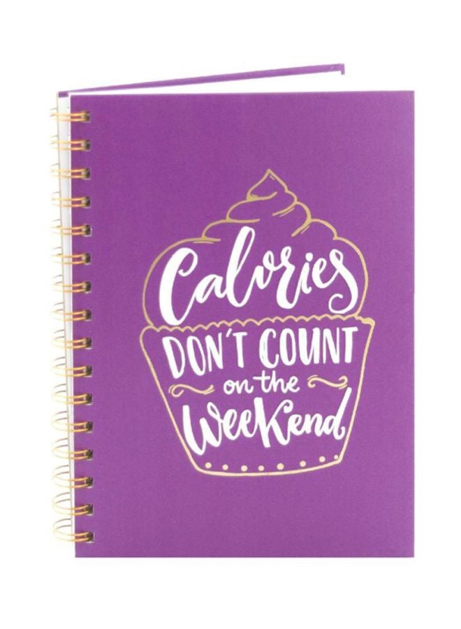 روكو دفتر ملاحظات مسطر مقاس A5 بسلك حلزوني وغلاف صلب بنفسجي/أبيض