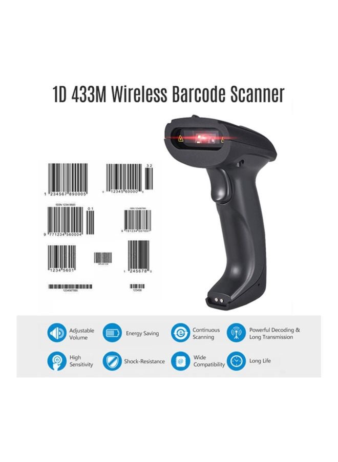Aibecy Wireless Barcode Scanner Black  - Image 2