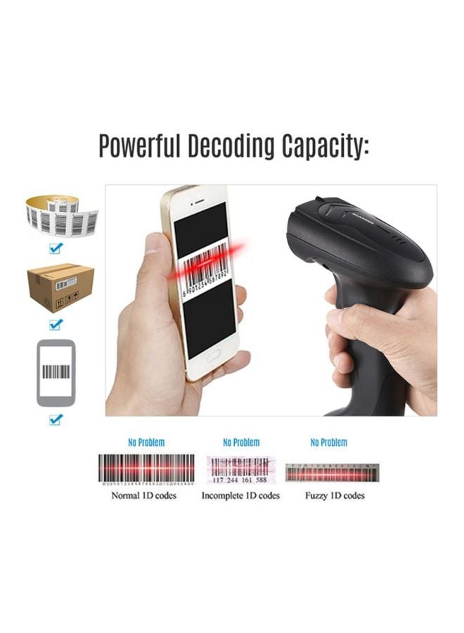 Aibecy Wireless Barcode Scanner Black  - Image 3
