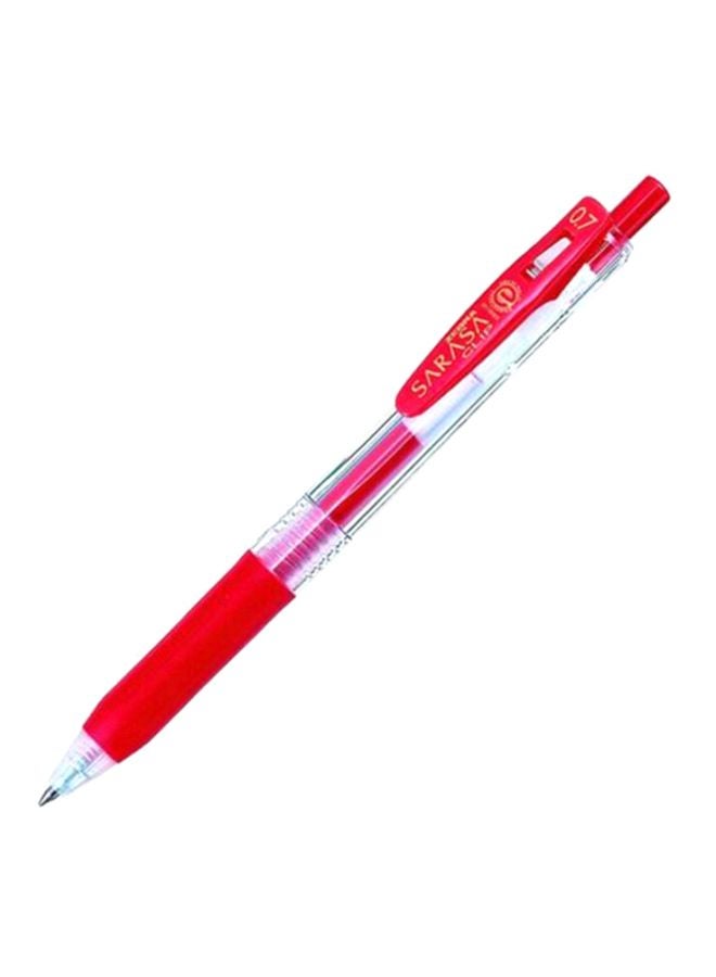 ZEBRA Sarasa Clip Rollerball Pen Clear/Red