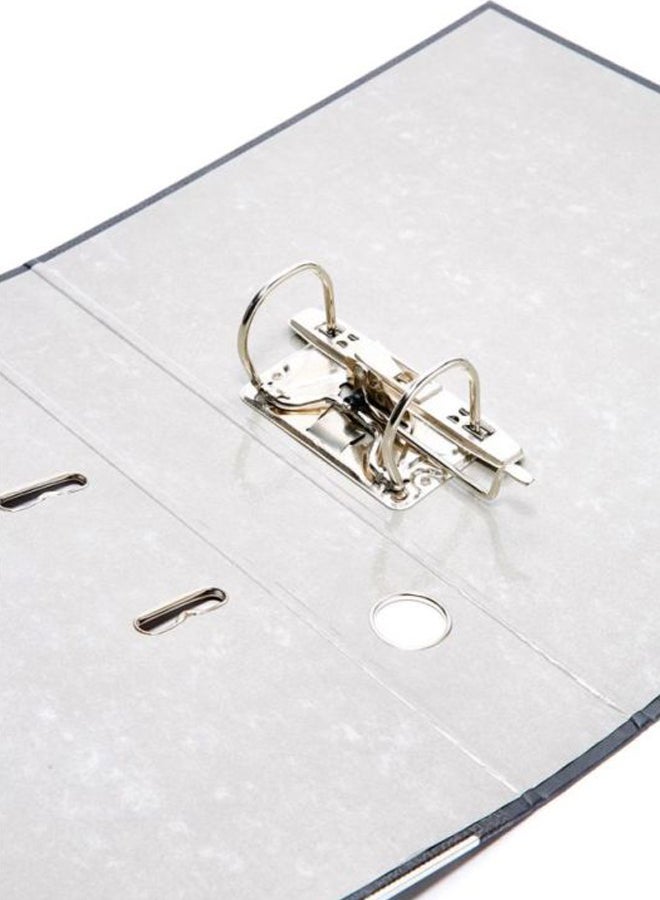 ATLAS - Lever Arch File Folder Black/Silver - Image 1