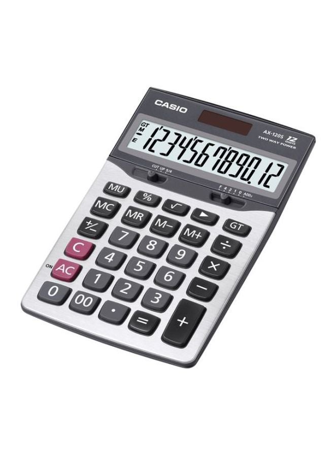 كاسيو آلة حاسبة مكتبية AX-120S بشاشة عريضة أسود/ فضي - Image 2