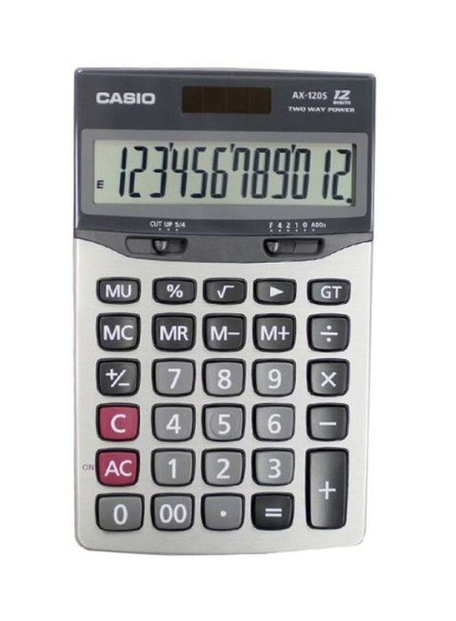 كاسيو آلة حاسبة مكتبية AX-120S بشاشة عريضة أسود/ فضي - Image 1