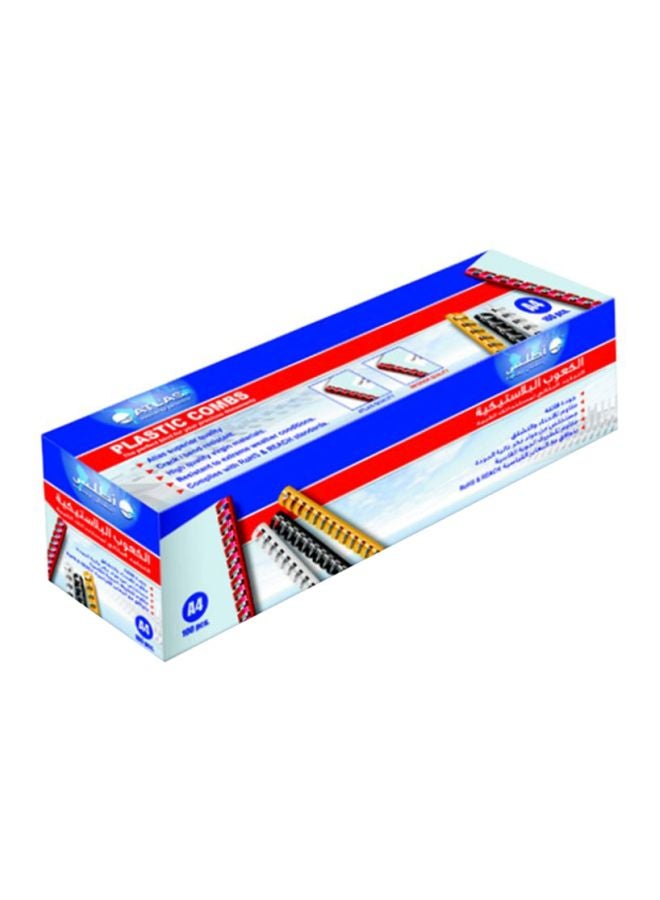 ATLAS 100-Piece A4 Plastic Bind Comb Wire Black 