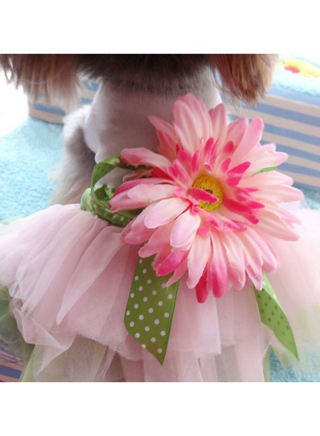 OUTAD Cute Princess Wedding Ball Gown Pink L - Image 2