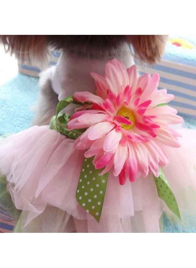 أوتاد فستان زواج مزود بأقراط كروية بتصميم أميرة جميلة وردي XS - Image 2