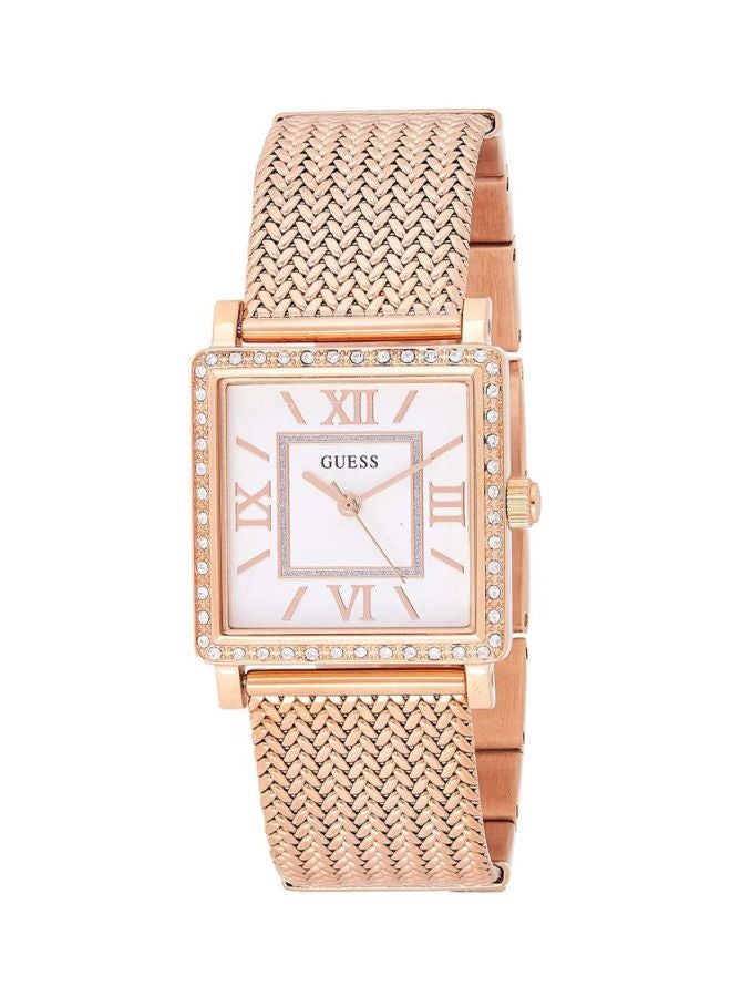 جس ساعة يد بعقارب مقاومة للماء طراز W0826L3 - مقاس 32 ملم - لون ذهبي وردي للنساء - Image 4