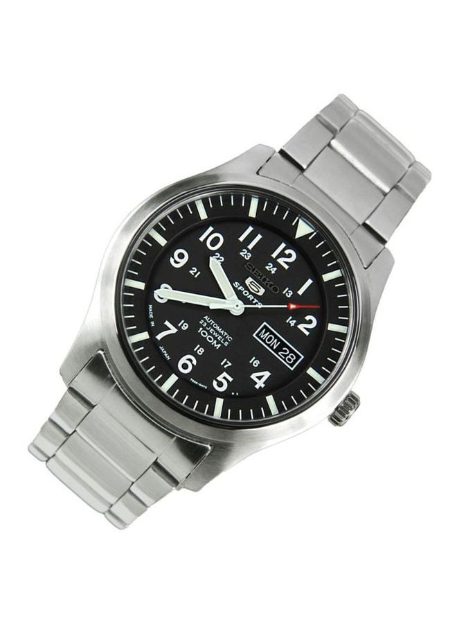 Seiko Men's 5 Sports Round Shape Stainless Steel Analog Wrist Watch 42 mm - Silver - SNZG13J1 - Image 3