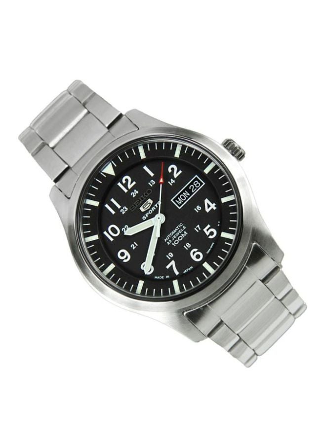 Seiko Men's 5 Sports Round Shape Stainless Steel Analog Wrist Watch 42 mm - Silver - SNZG13J1 - Image 4